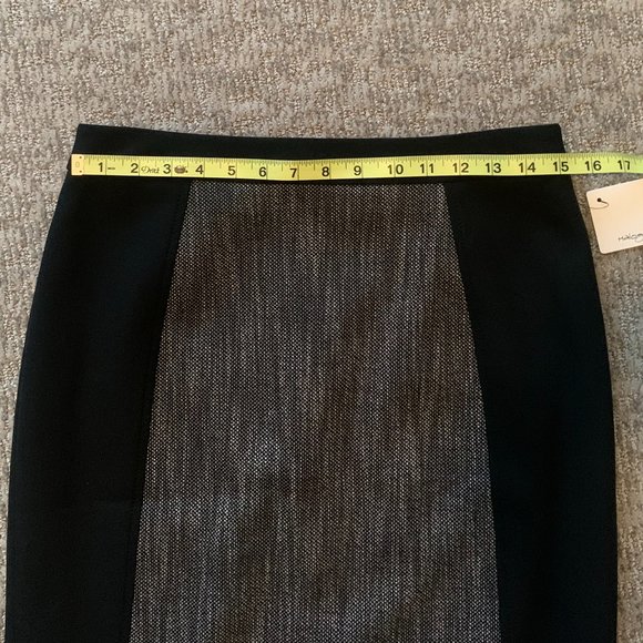 NWT Halogen Black/Tweed Panel Pencil Skirt - Size 6 - Picture 6 of 7